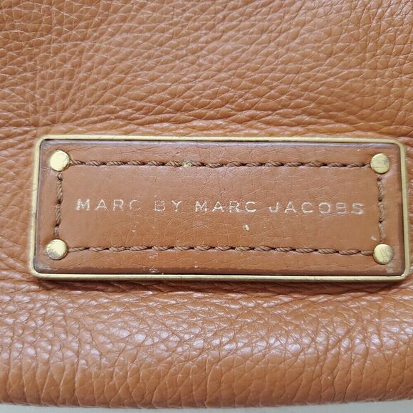 Marc by Marc Jacobs Brown Pebbled Leather Crossbody Bag Brass Hardware Roomy - Picture 6 of 8